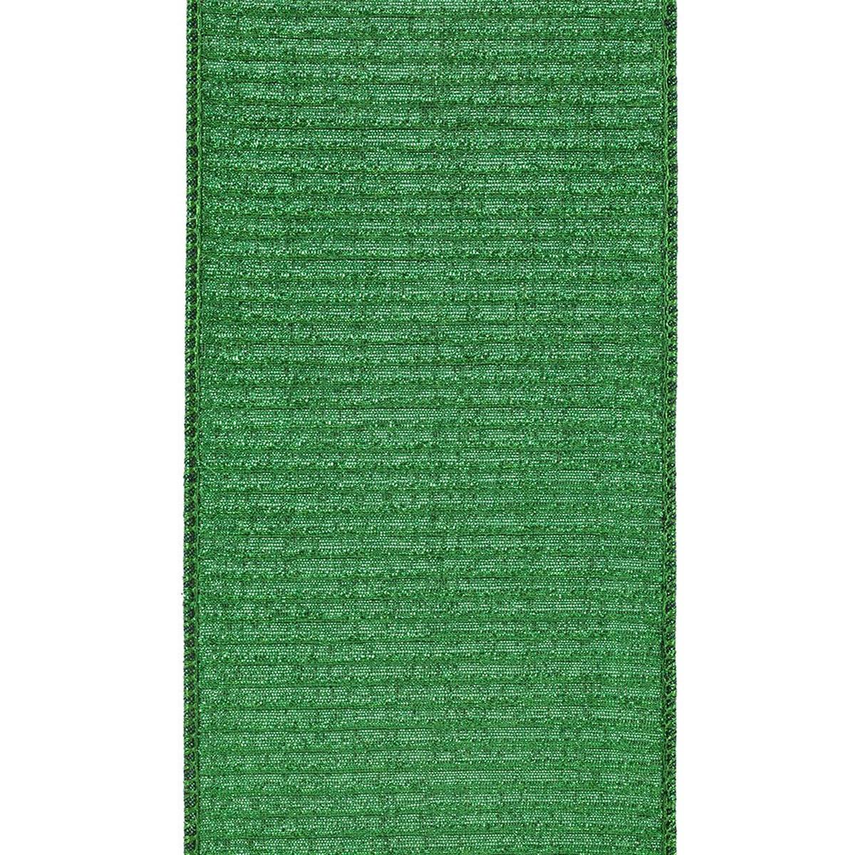 Shop For 4" Pleated Metallic Lux Ribbon: Emerald Green (10 Yards) at Michelle's aDOORable Creations