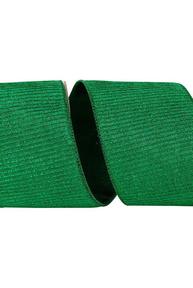 Shop For 4" Pleated Metallic Lux Ribbon: Emerald Green (10 Yards) at Michelle's aDOORable Creations