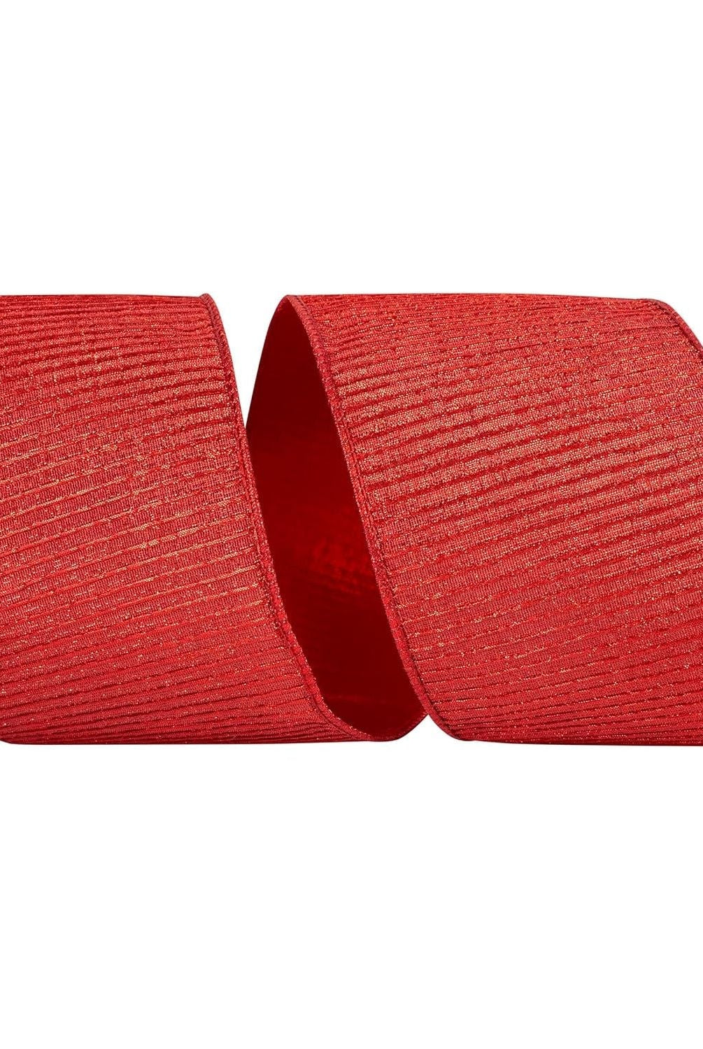 Shop For 4" Pleated Metallic Lux Ribbon: Red (10 Yards) at Michelle's aDOORable Creations