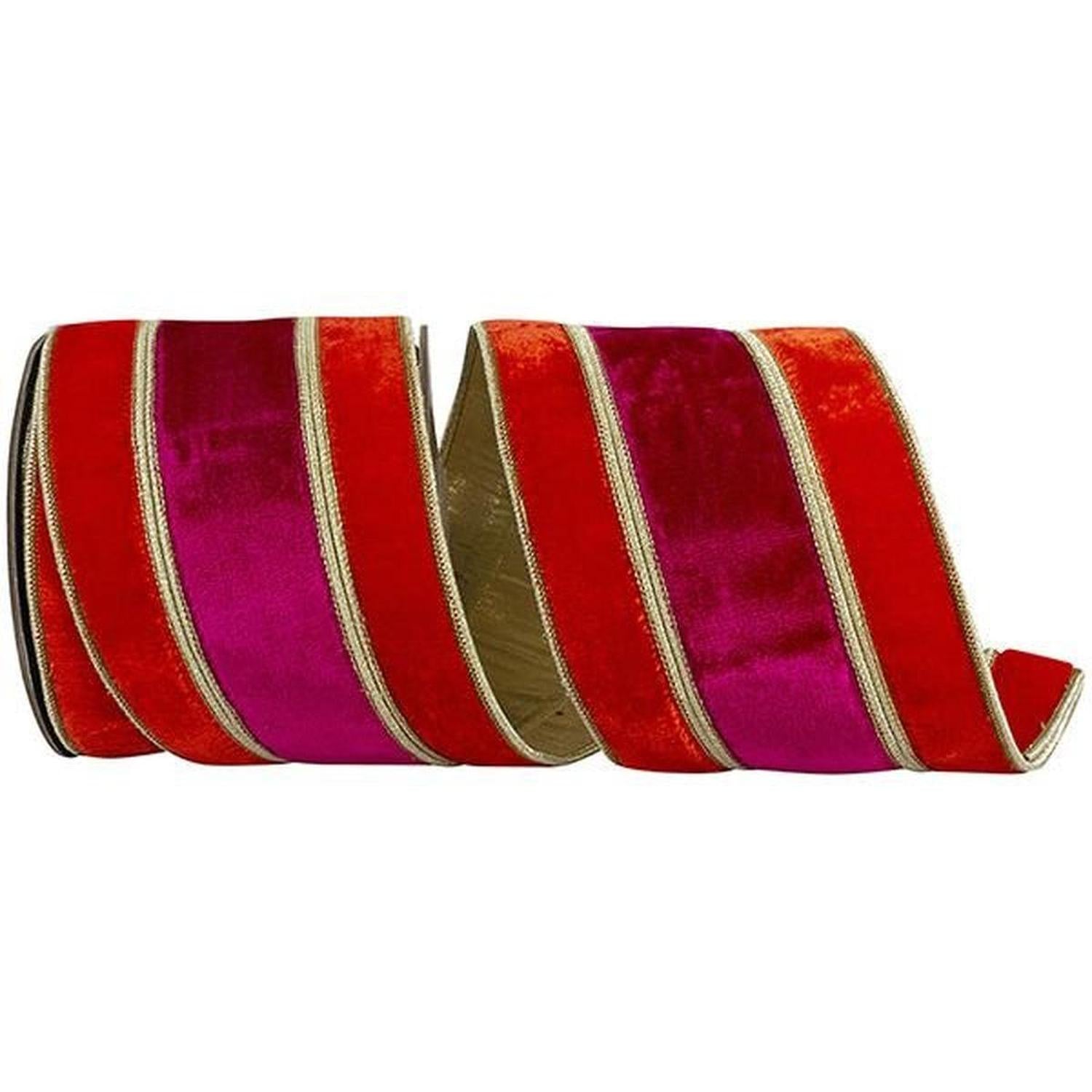 Shop For 4" Plush Berry Overlay Ribbon: Ruby/Red (5 Yards) at Michelle's aDOORable Creations