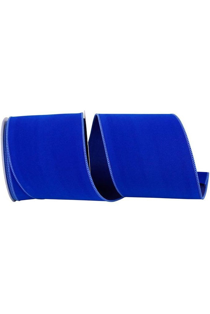 Shop For 4" Velvet Ribbon: Royal Blue (10 Yards) at Michelle's aDOORable Creations