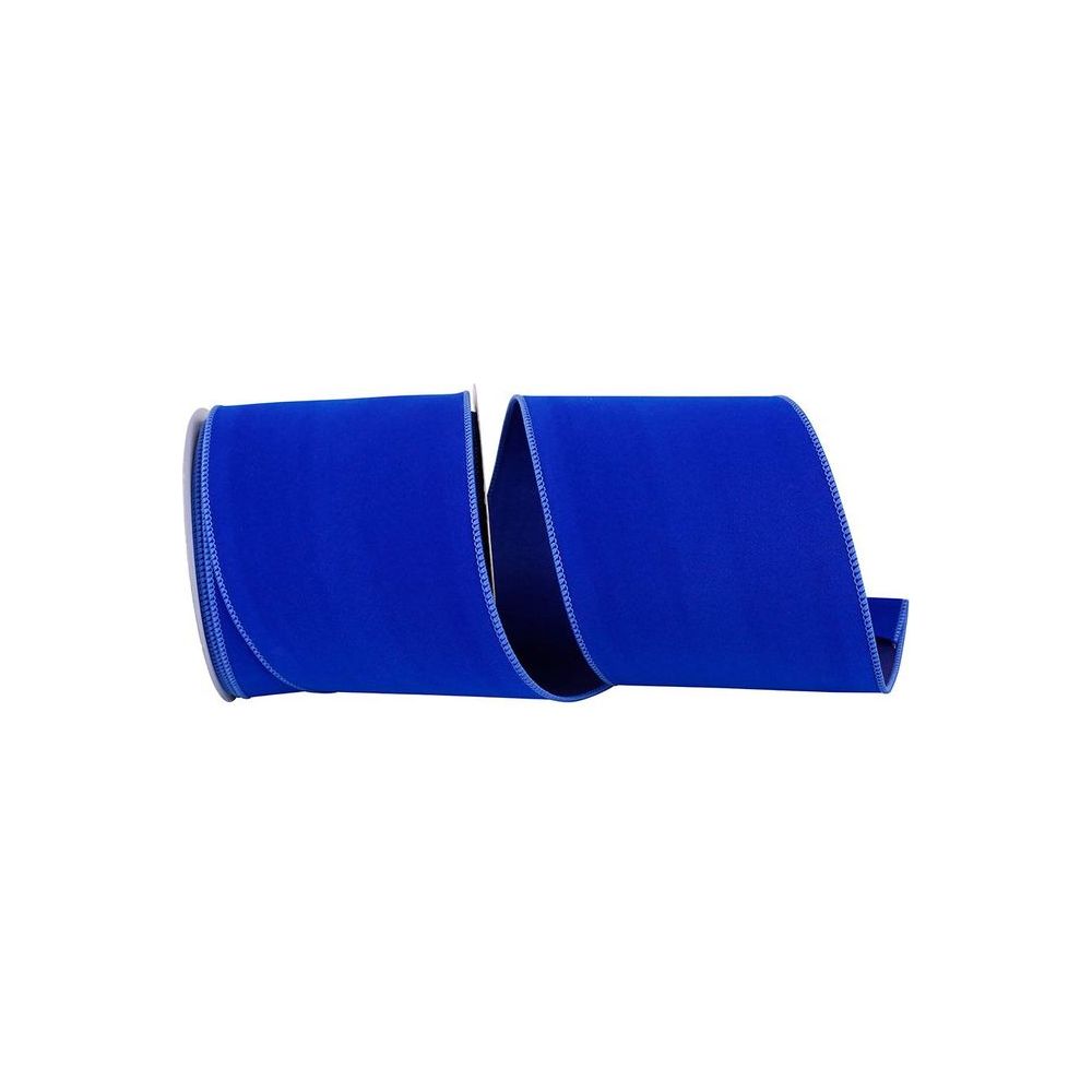 Shop For 4" Velvet Ribbon: Royal Blue (10 Yards) at Michelle's aDOORable Creations