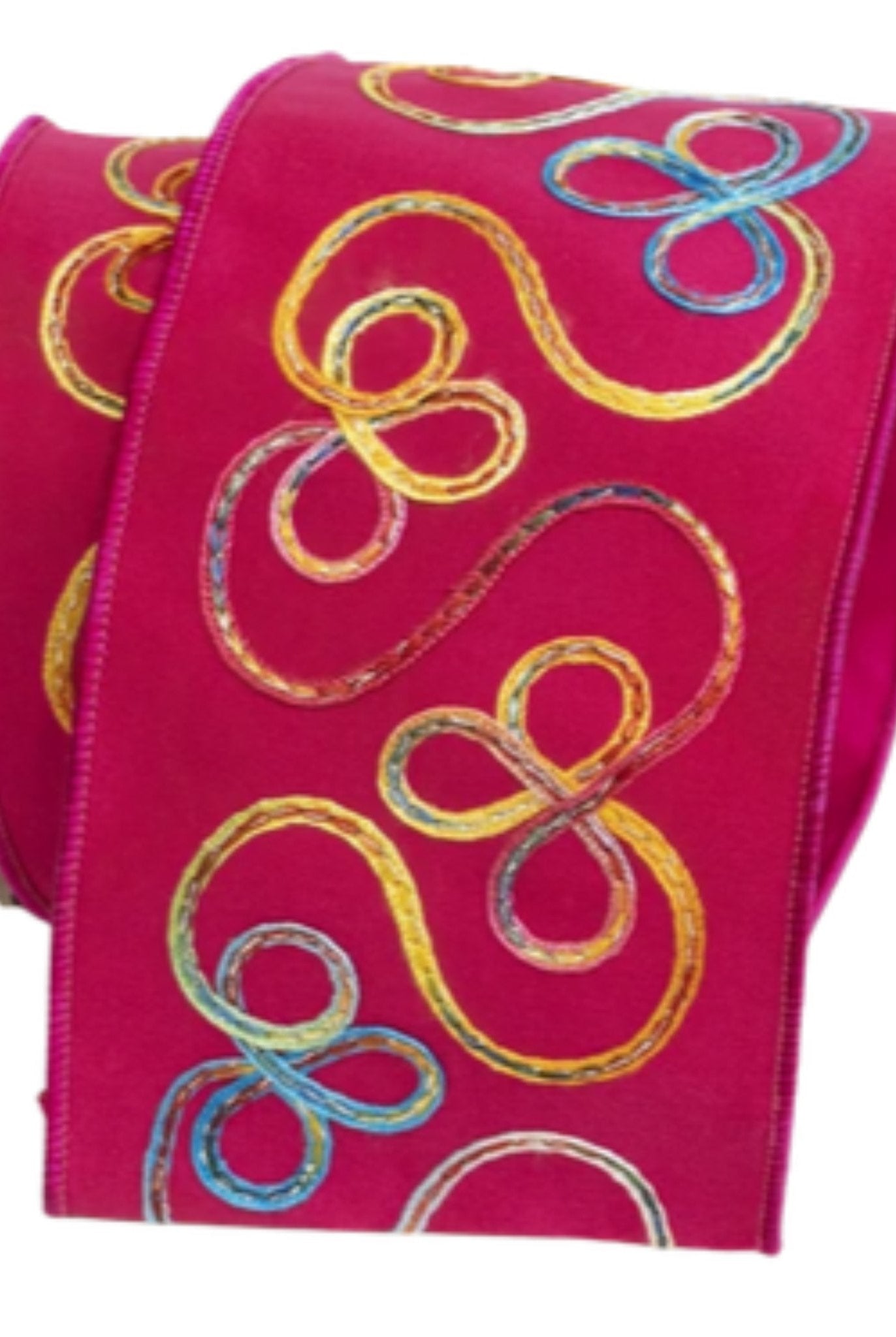 Shop For 4" Whimsy Ribbon: Fuchsia (10 Yards) at Michelle's aDOORable Creations