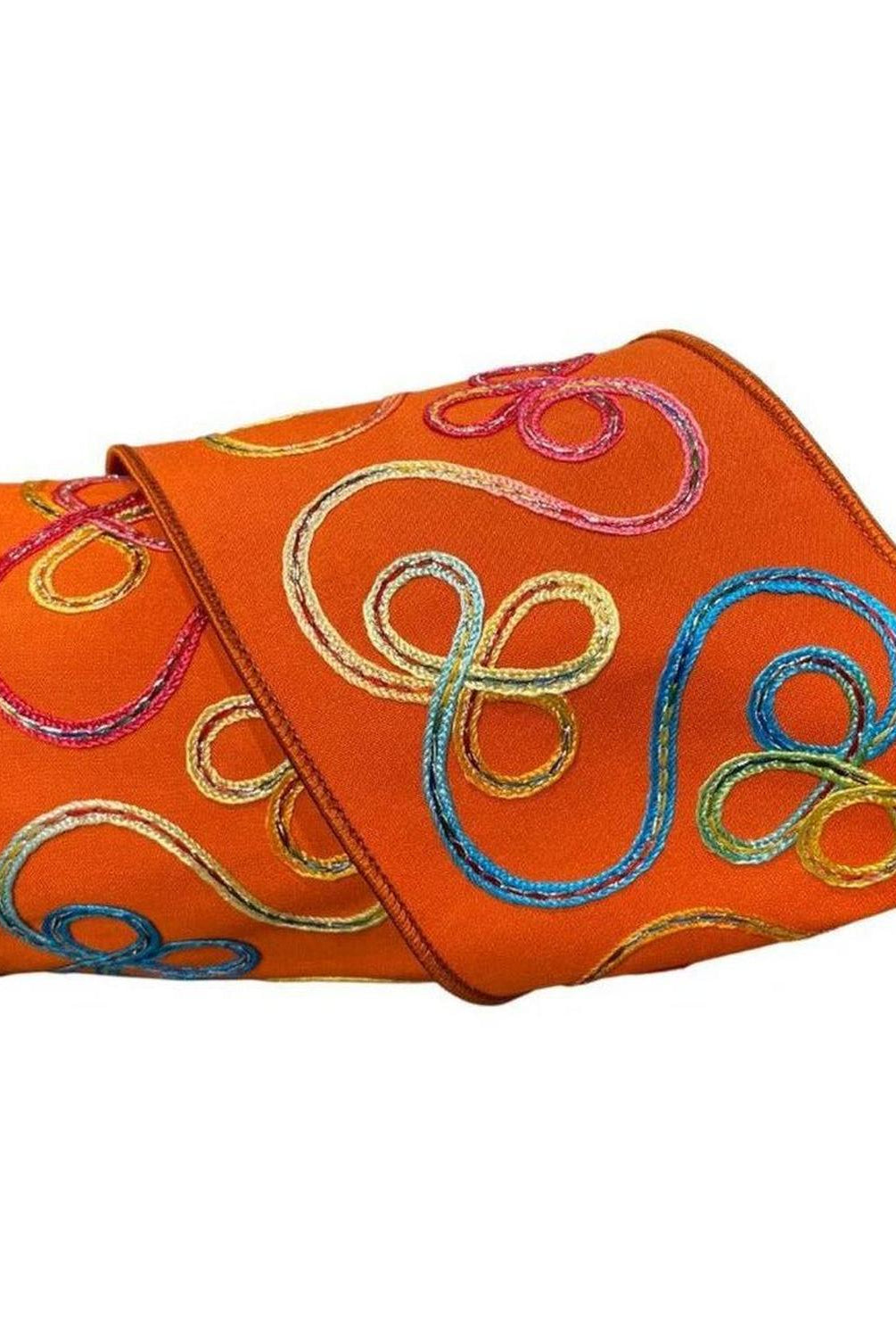 4" Whimsy Ribbon: Orange (10 Yards)