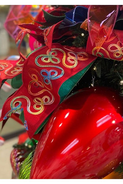 Shop For 4" Whimsy Ribbon: Red (10 Yards) at Michelle's aDOORable Creations