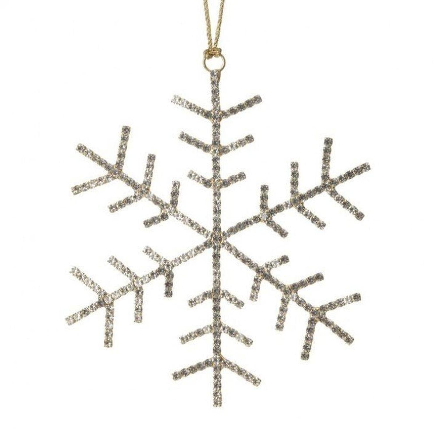5" Petite Jewel Snowflake Ornament: Gold