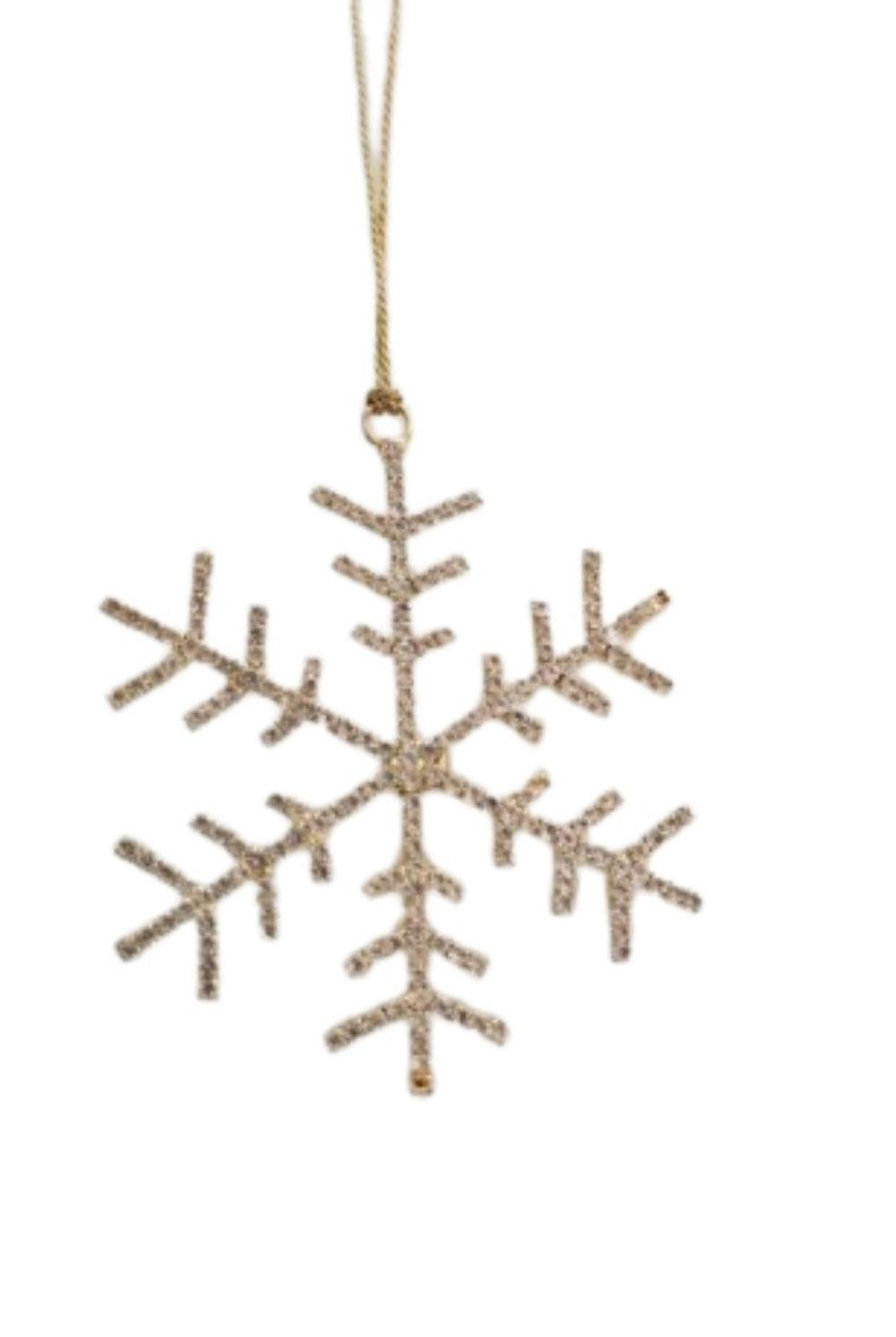 5" Petite Jewel Snowflake Ornament: Gold