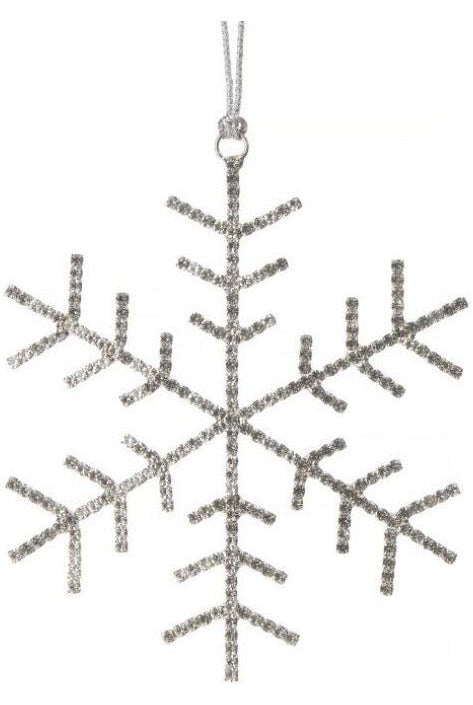 5" Petite Jewel Snowflake Ornament: Silver - Michelle's aDOORable Creations - Seasonal & Holiday Decorations