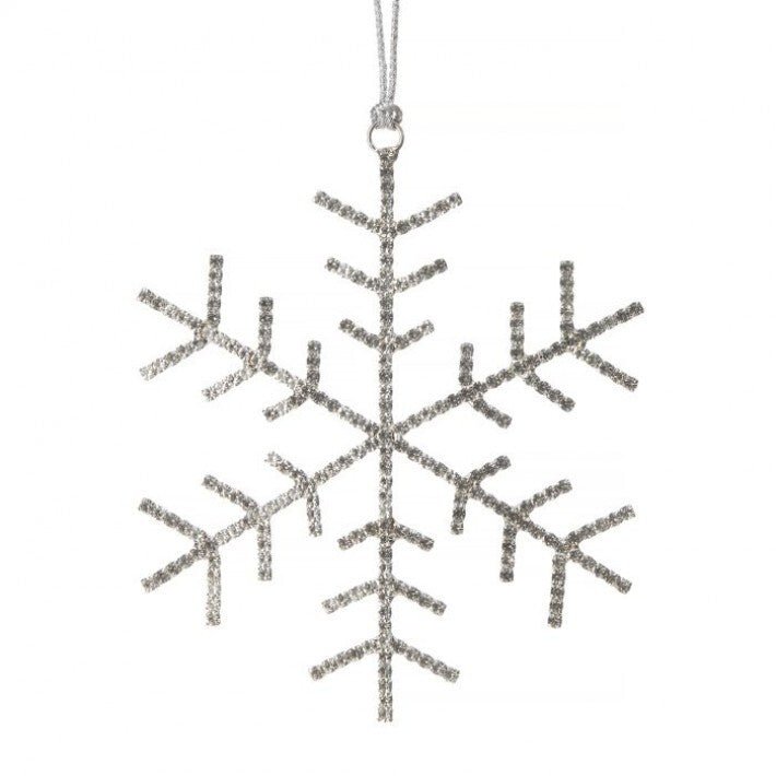 Shop For 5" Petite Jewel Snowflake Ornament: Silver at Michelle's aDOORable Creations