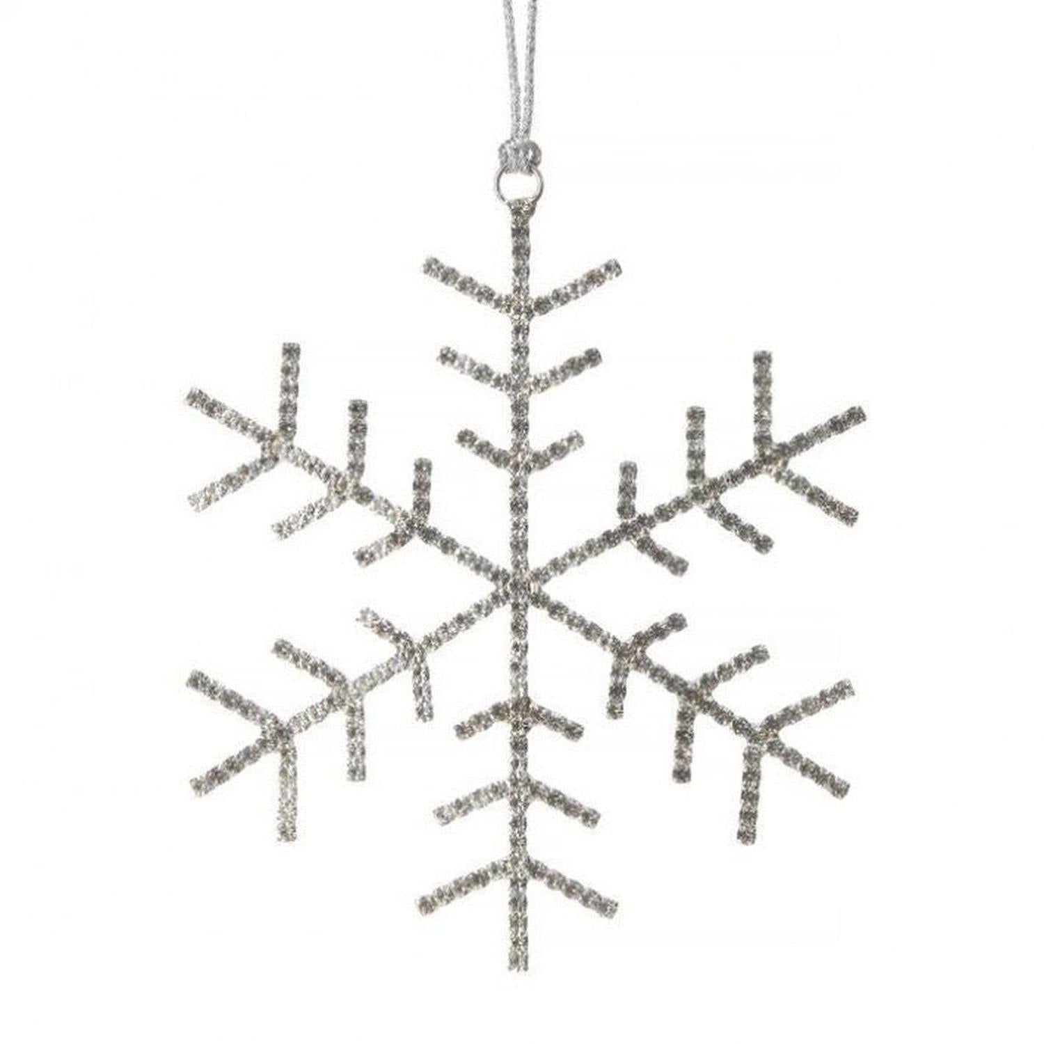 Shop For 5" Petite Jewel Snowflake Ornament: Silver at Michelle's aDOORable Creations