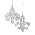 Shop For 6" Mirror Jewel Fleur De Lis Ornament (Asst 2) at Michelle's aDOORable Creations