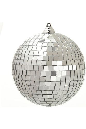 6" Silver Disco Ball Ornament - Michelle's aDOORable Creations - Holiday Ornaments