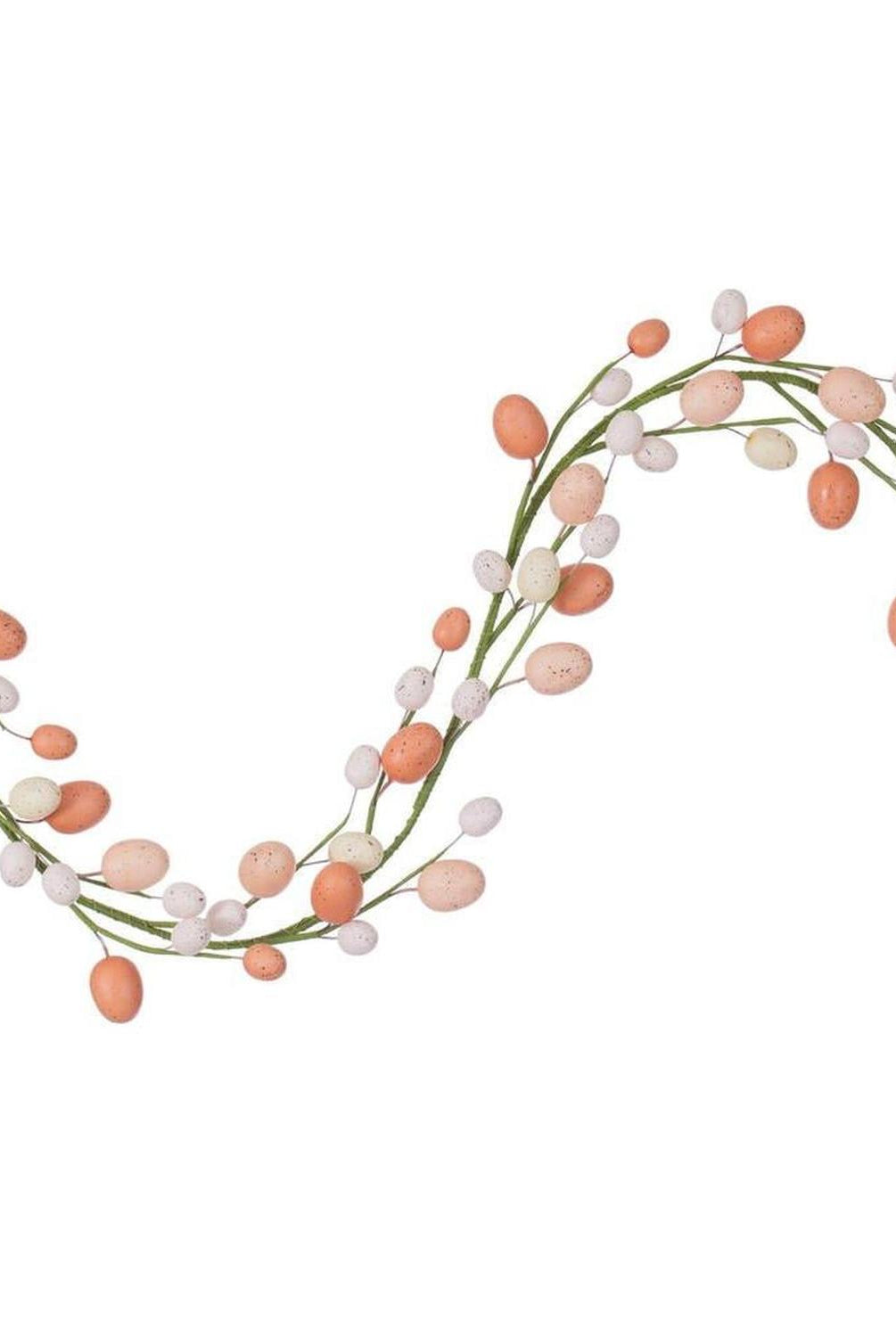 60" Artificial Coral/White Easter Eggs Garland