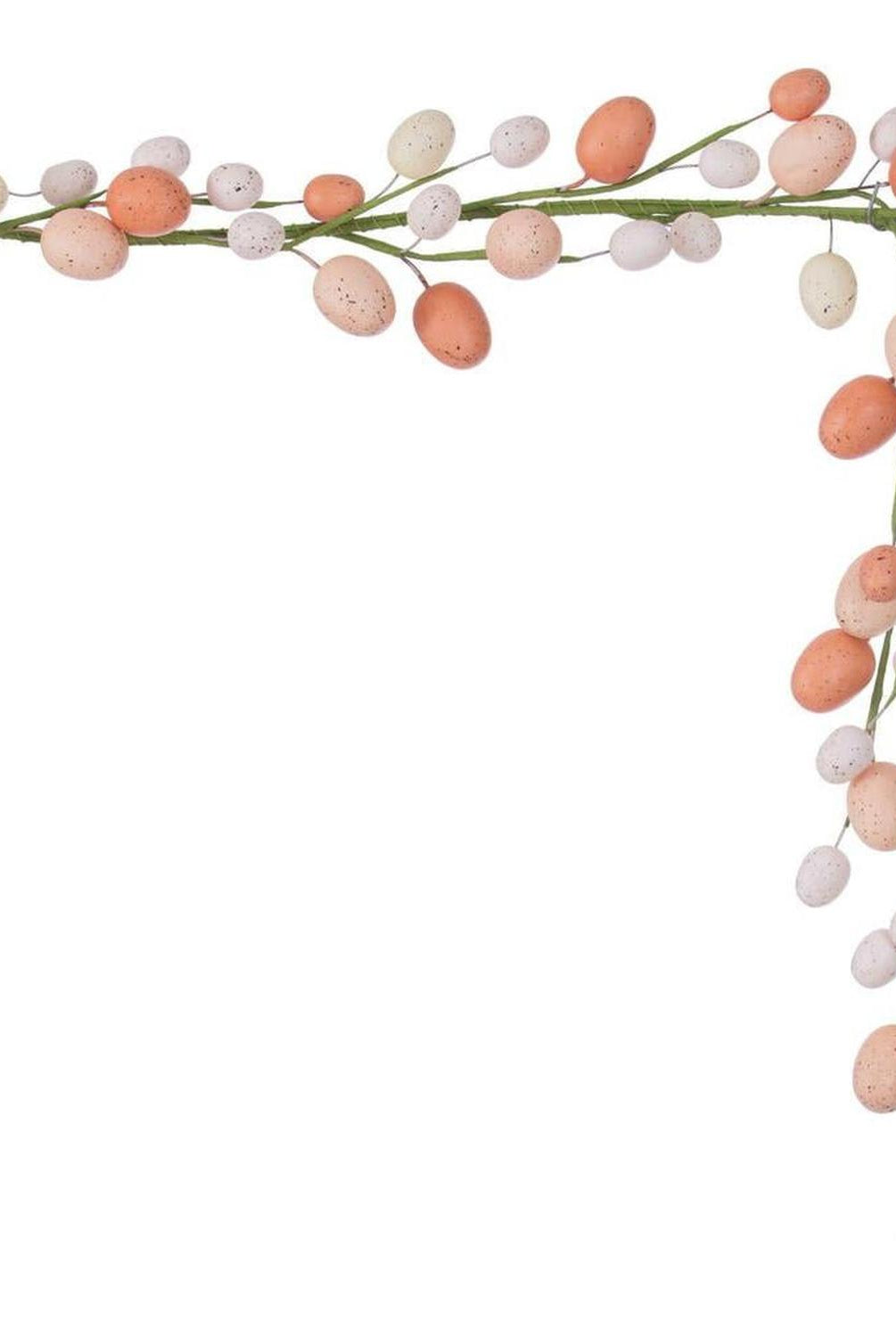 60" Artificial Coral/White Easter Eggs Garland