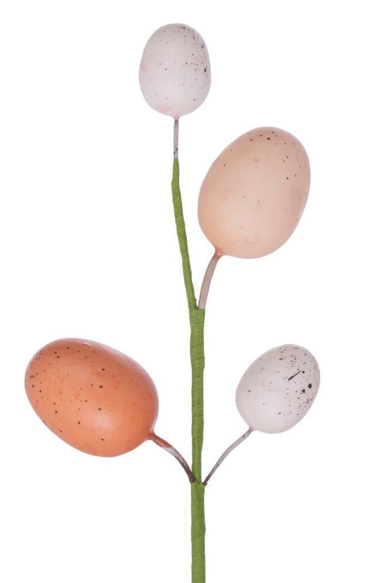 Shop For 60" Artificial Coral/White Easter Eggs Garland at Michelle's aDOORable Creations