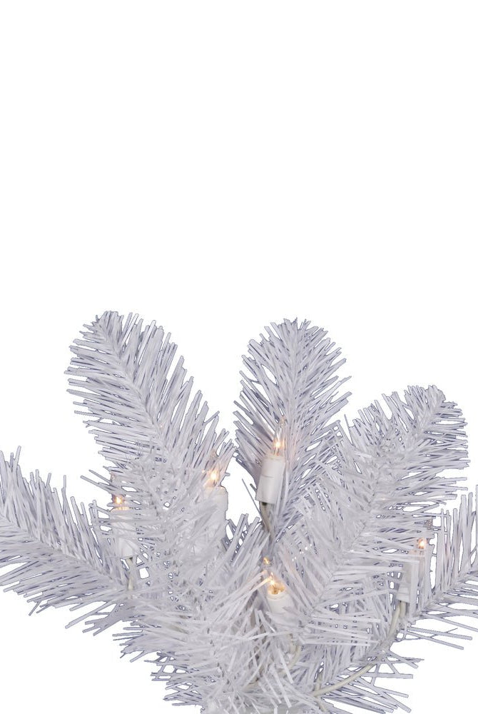 Shop For 6.5' White Salem Pencil Pine Artificial Christmas Tree with 250 Clear Lights at Michelle's aDOORable Creations