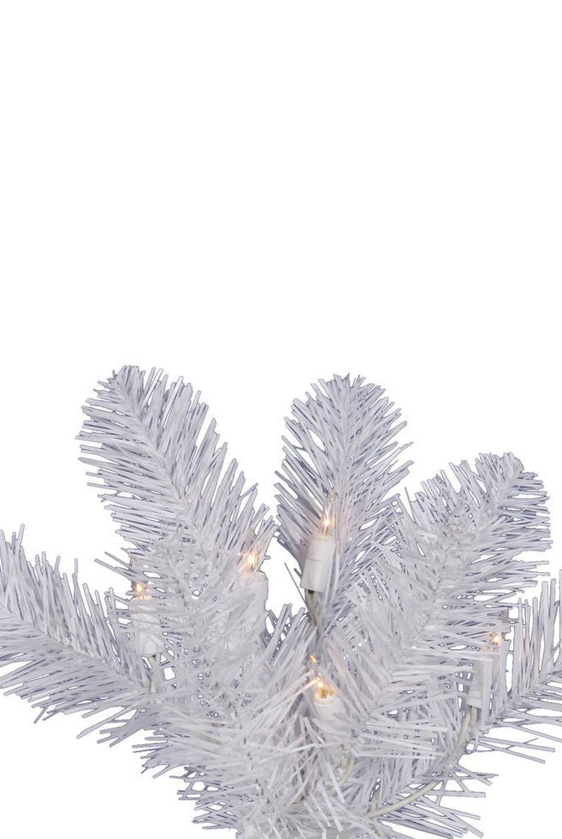 Shop For 6.5' White Salem Pencil Pine Artificial Christmas Tree with 250 Clear Lights at Michelle's aDOORable Creations