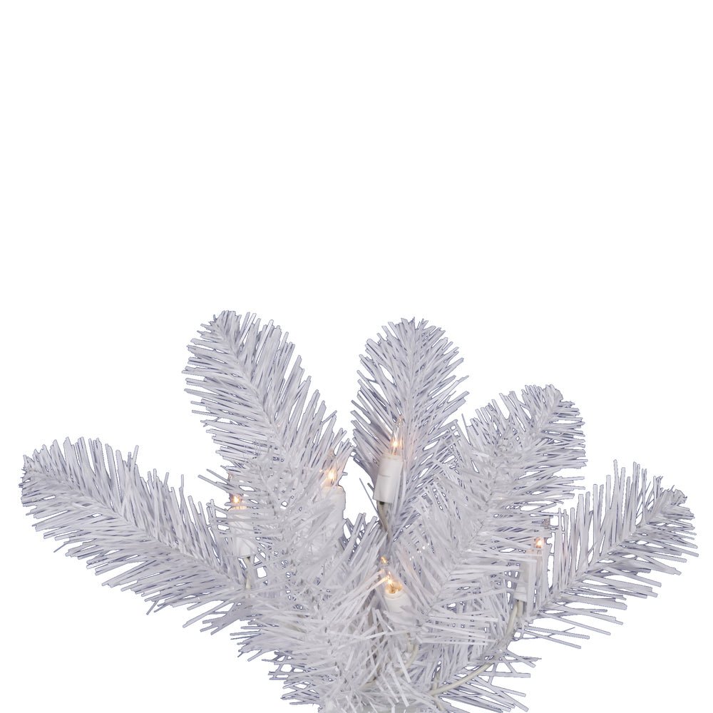 Shop For 6.5' White Salem Pencil Pine Artificial Christmas Tree with 250 Clear Lights at Michelle's aDOORable Creations