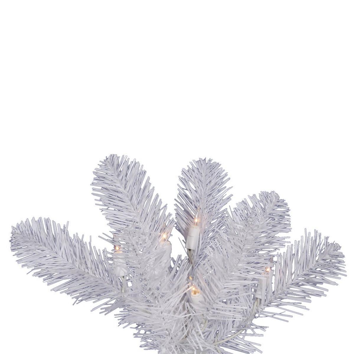 Shop For 6.5' White Salem Pencil Pine Artificial Christmas Tree with 250 Clear Lights at Michelle's aDOORable Creations