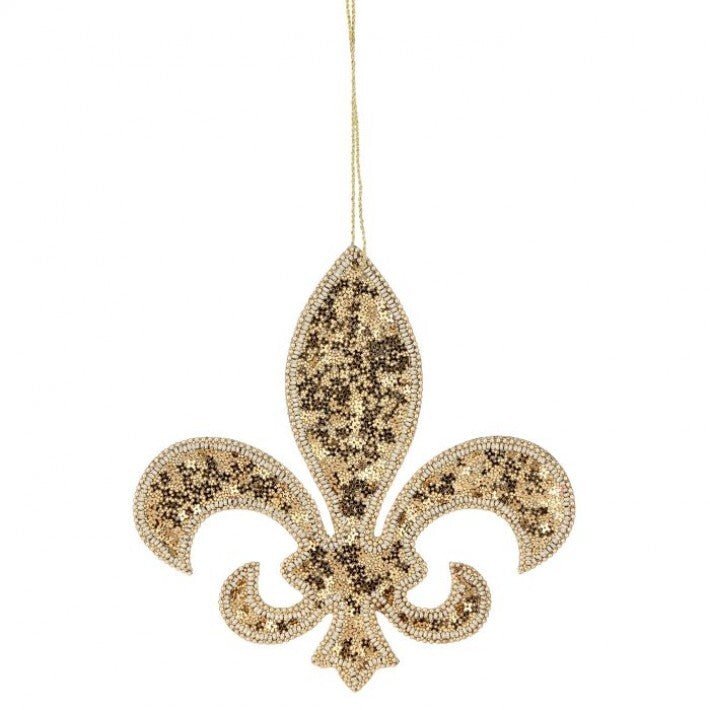 Shop For 7" Jeweled Glitter Fleur De Lis Ornament at Michelle's aDOORable Creations