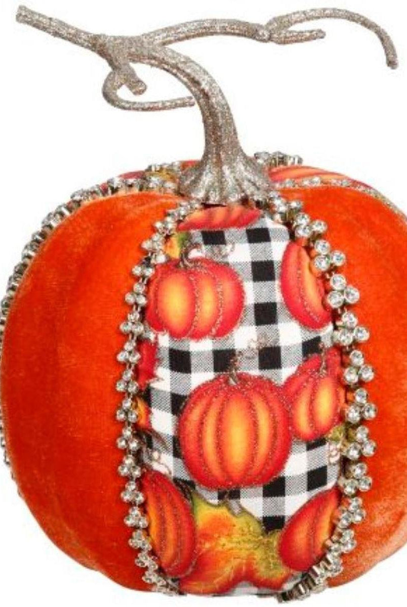 Shop For 7" Orange Velvet Pumpkin: Check at Michelle's aDOORable Creations