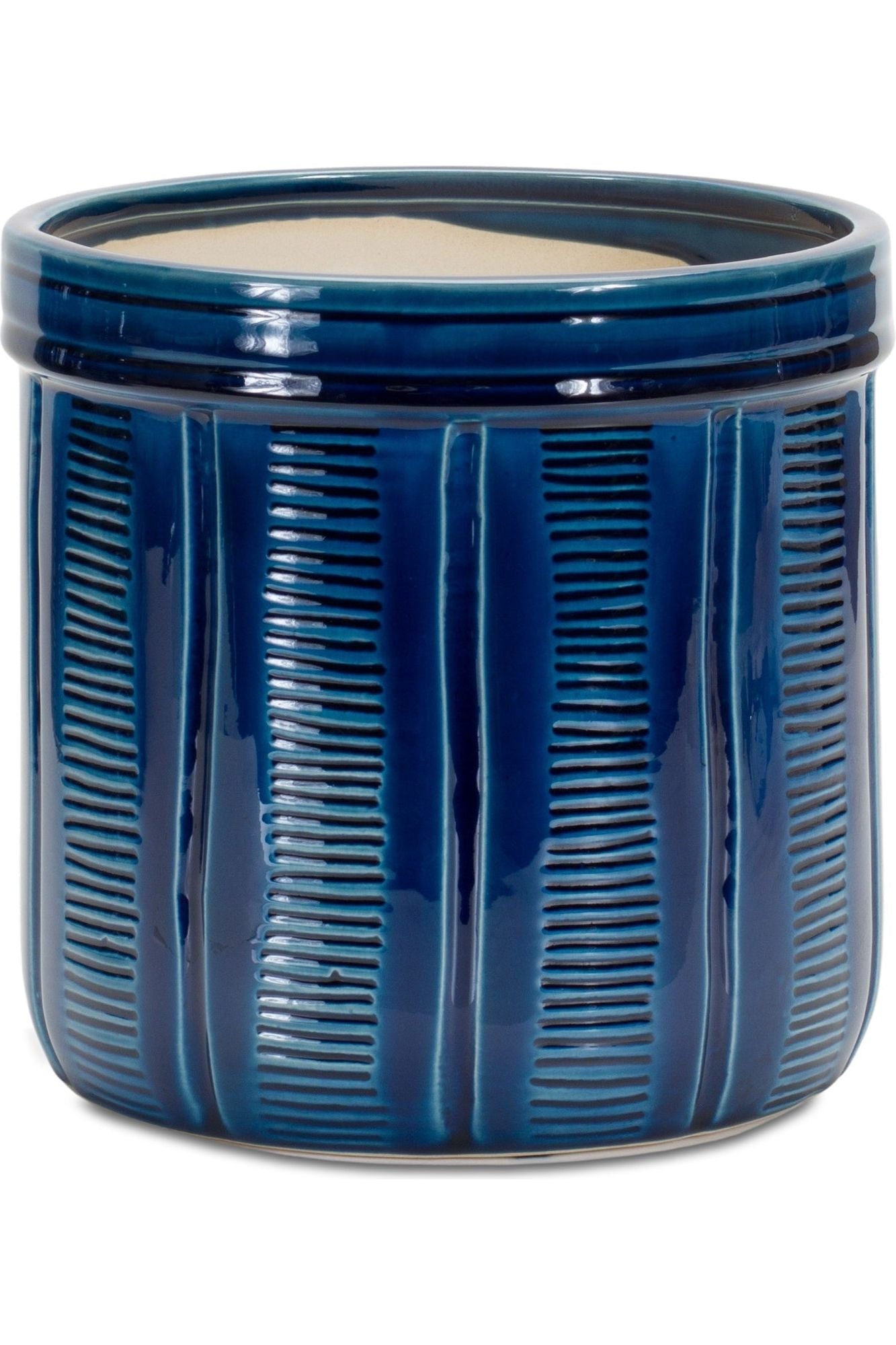 7.25" Blue Abstract Planter Pots (Set of 3) - Michelle's aDOORable Creations - Containers