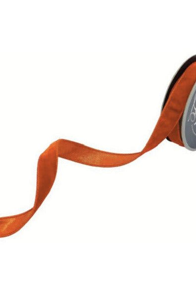 Shop For .75" Velvet Luster Ribbon: Orange (10 Yards) at Michelle's aDOORable Creations