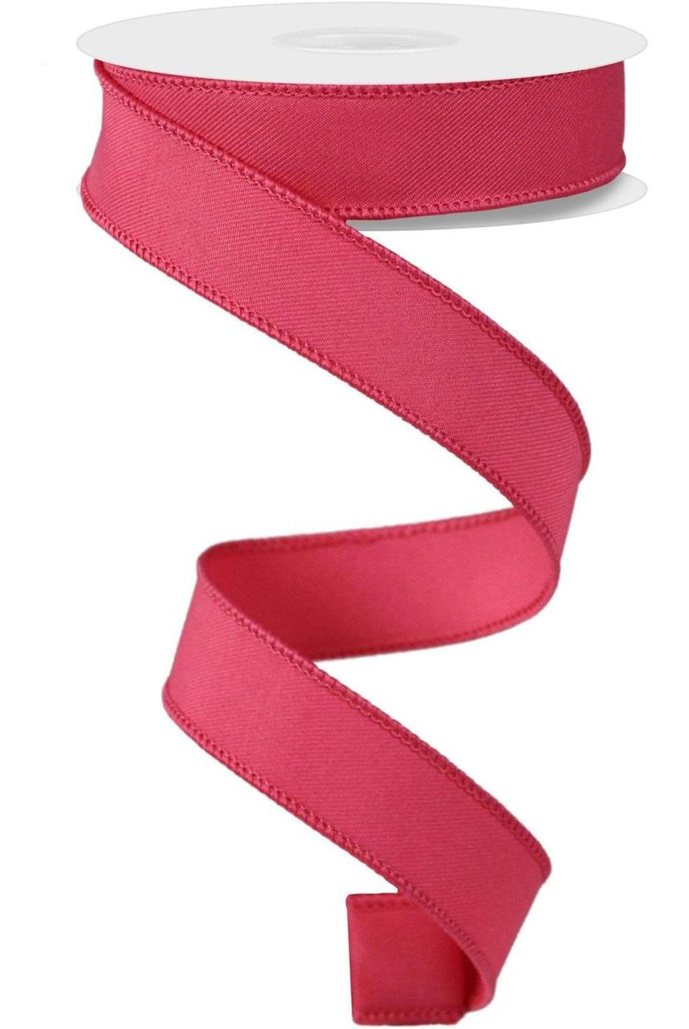 7/8" Diagonal Weave Ribbon: Hot Pink (10 Yards)