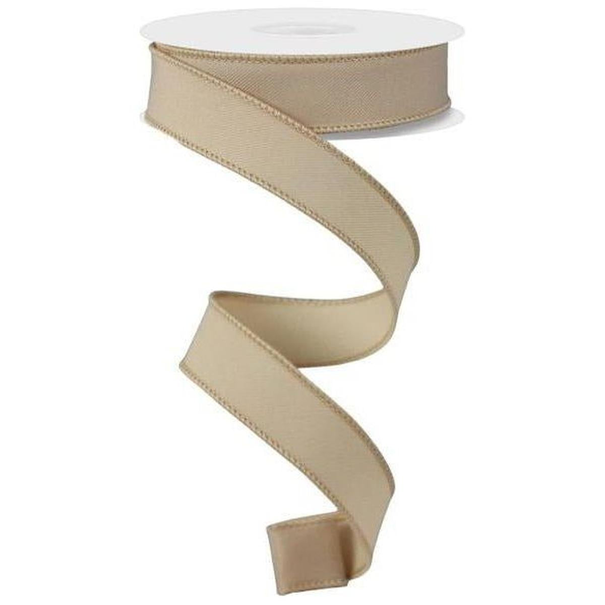 Shop For 7/8" Diagonal Weave Ribbon: Light Beige (10 Yards) at Michelle's aDOORable Creations