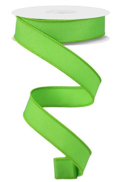 Shop For 7/8" Diagonal Weave Ribbon: Lime Green (10 Yards) at Michelle's aDOORable Creations