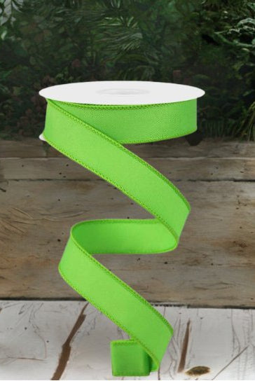 Shop For 7/8" Diagonal Weave Ribbon: Lime Green (10 Yards) at Michelle's aDOORable Creations