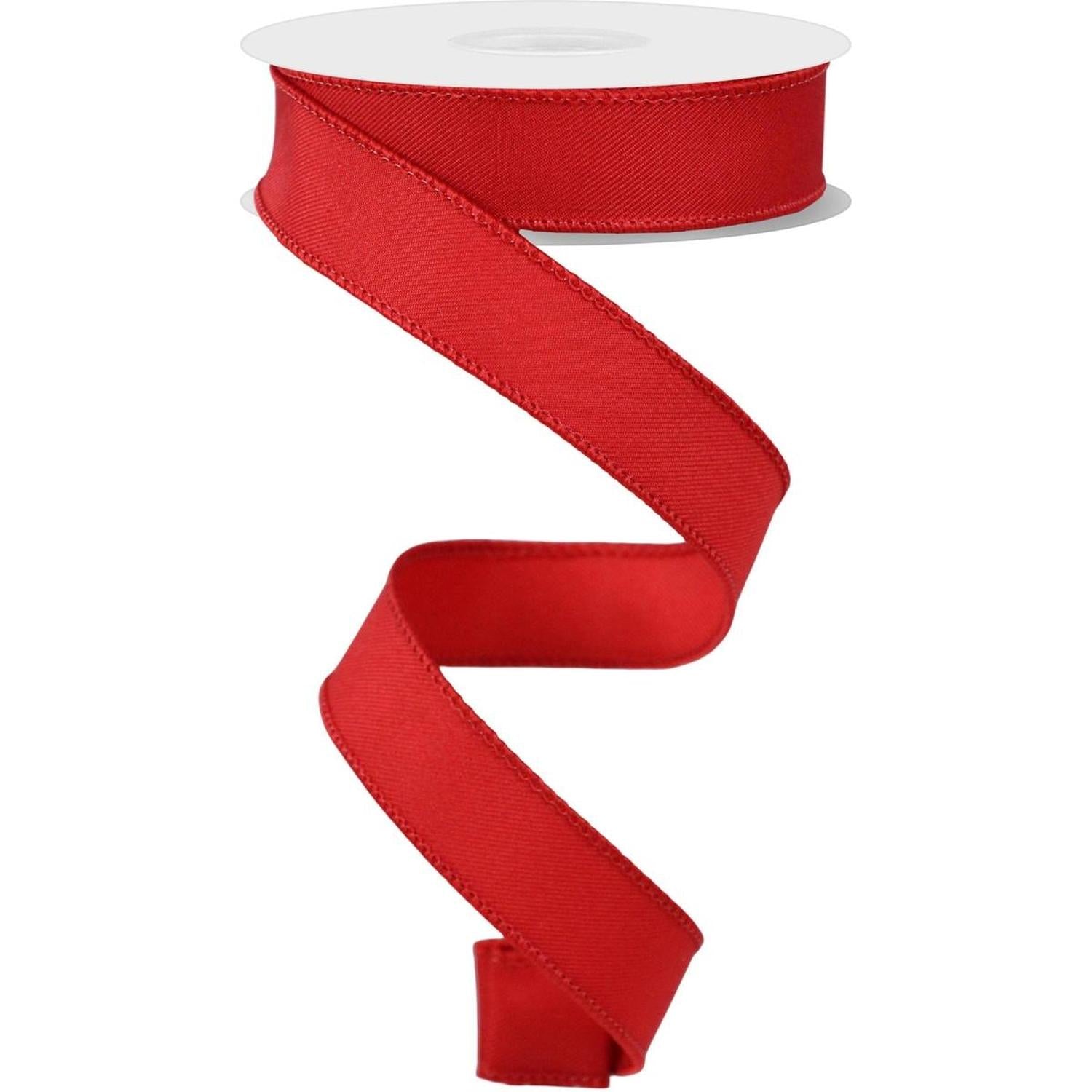 Shop For 7/8" Diagonal Weave Ribbon: Red (10 Yards) at Michelle's aDOORable Creations