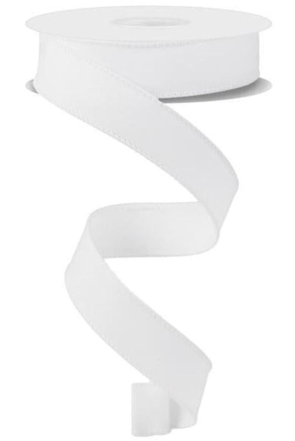 7/8" Diagonal Weave Ribbon: White (10 Yards)