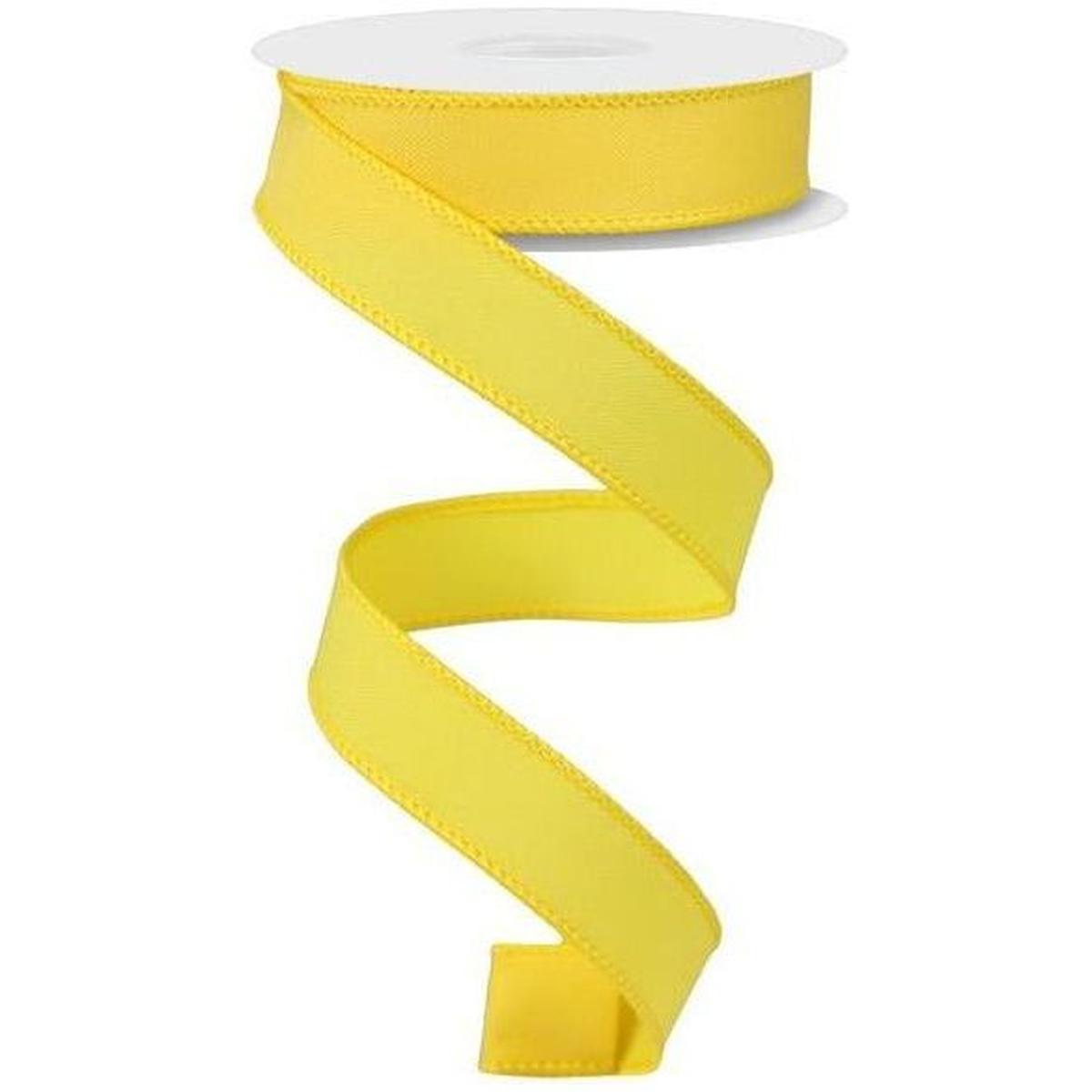 Shop For 7/8" Diagonal Weave Ribbon: Yellow (10 Yards) at Michelle's aDOORable Creations