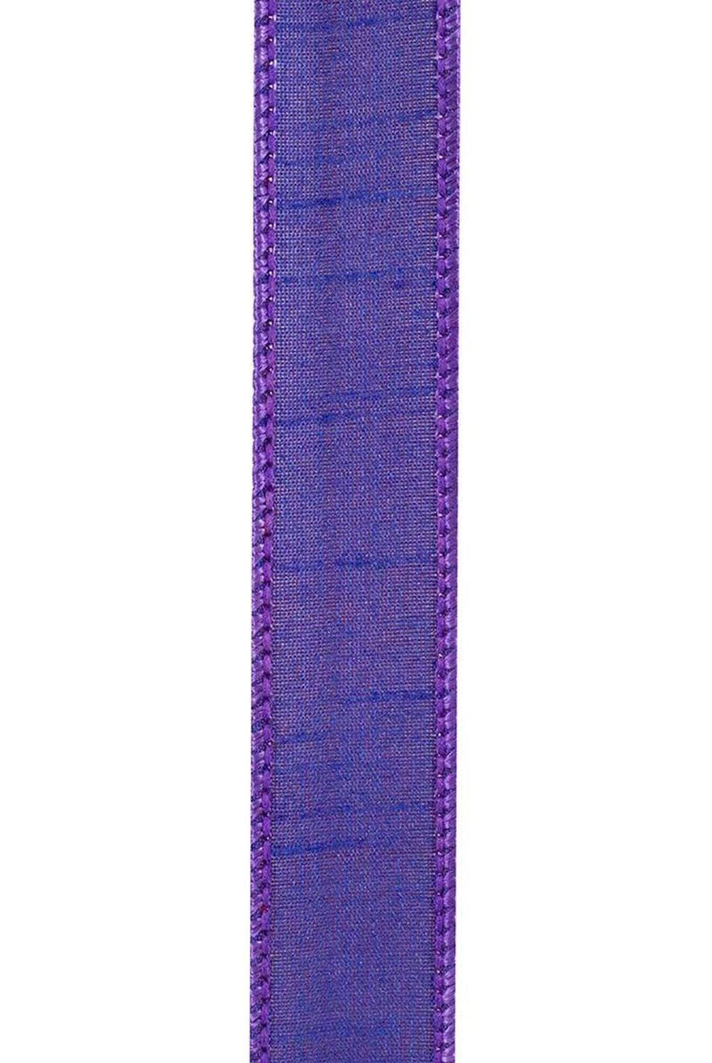 7/8" Dupioni Ribbon: Purple (10 Yards)