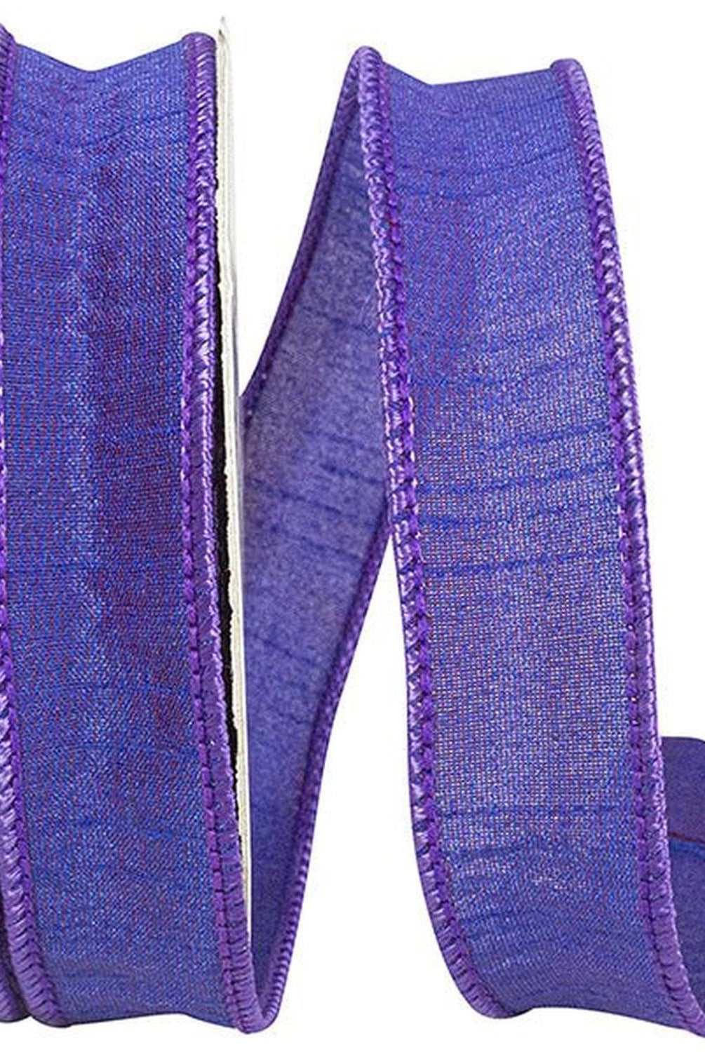 7/8" Dupioni Ribbon: Purple (10 Yards)