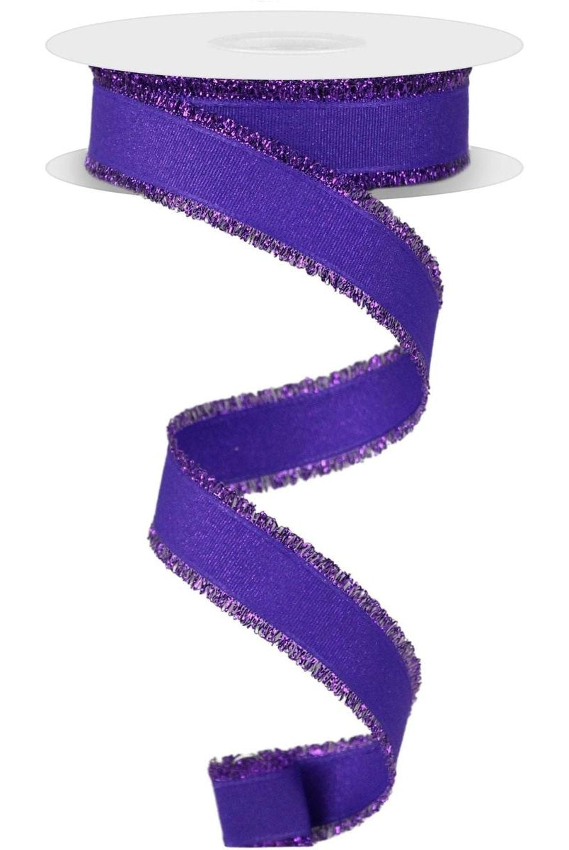 Shop For 7/8" Fuzzy Edge Ribbon: Purple (10 Yards) at Michelle's aDOORable Creations