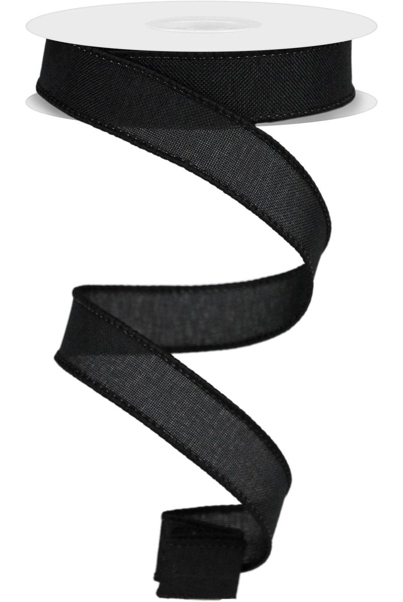Shop For 7/8" Royal Canvas Ribbon: Black (10 Yards) at Michelle's aDOORable Creations