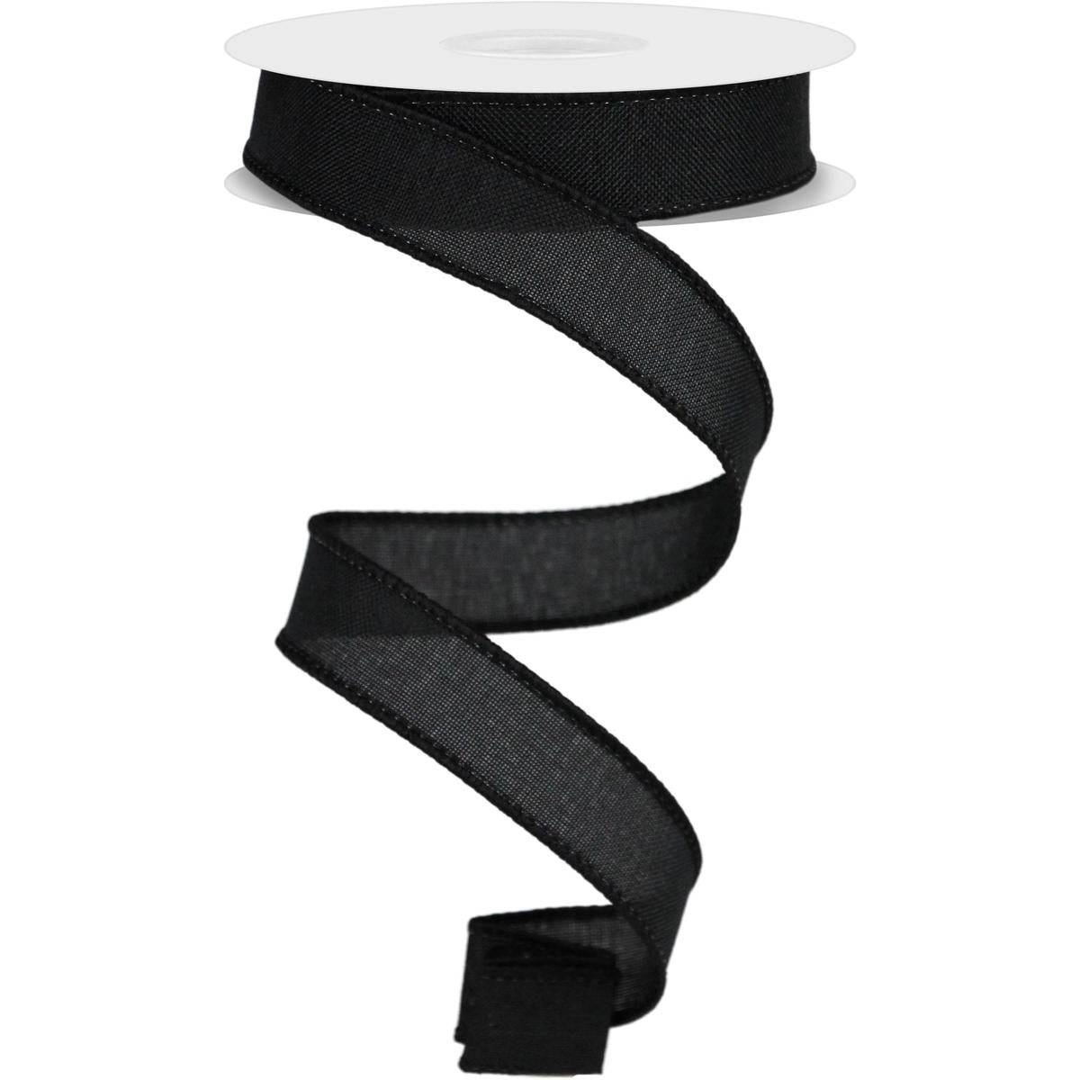 Shop For 7/8" Royal Canvas Ribbon: Black (10 Yards) at Michelle's aDOORable Creations