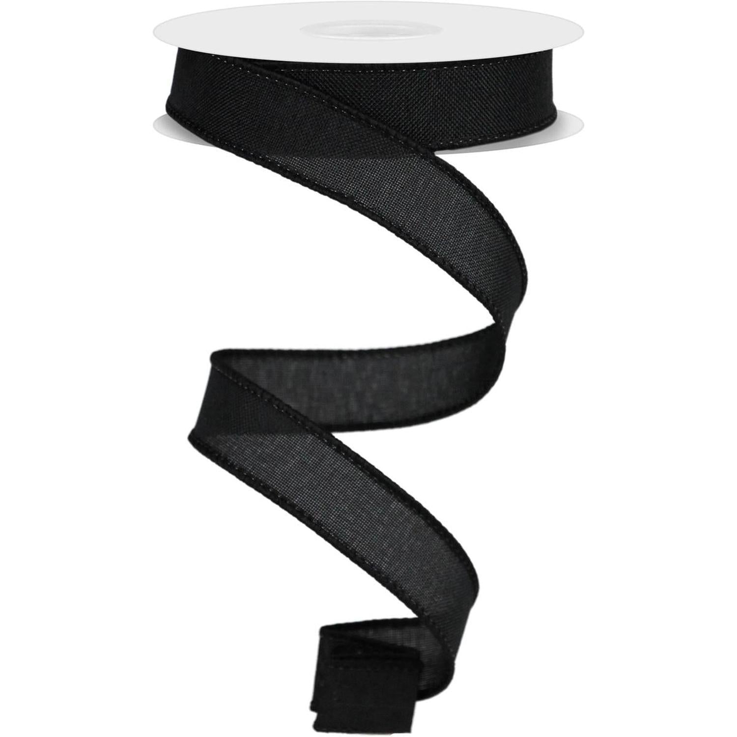 Shop For 7/8" Royal Canvas Ribbon: Black (10 Yards) at Michelle's aDOORable Creations