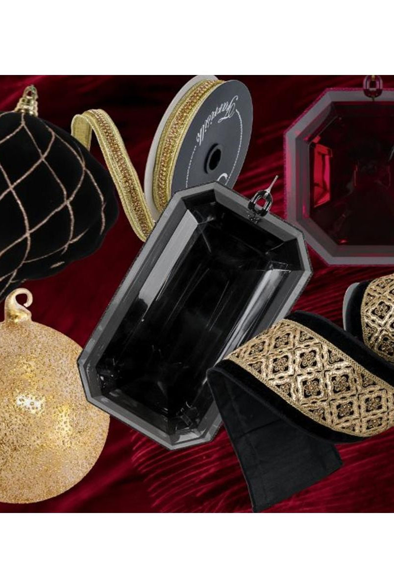 Shop For 8" Acrylic Rectangle Jewel Ornament: Black at Michelle's aDOORable Creations