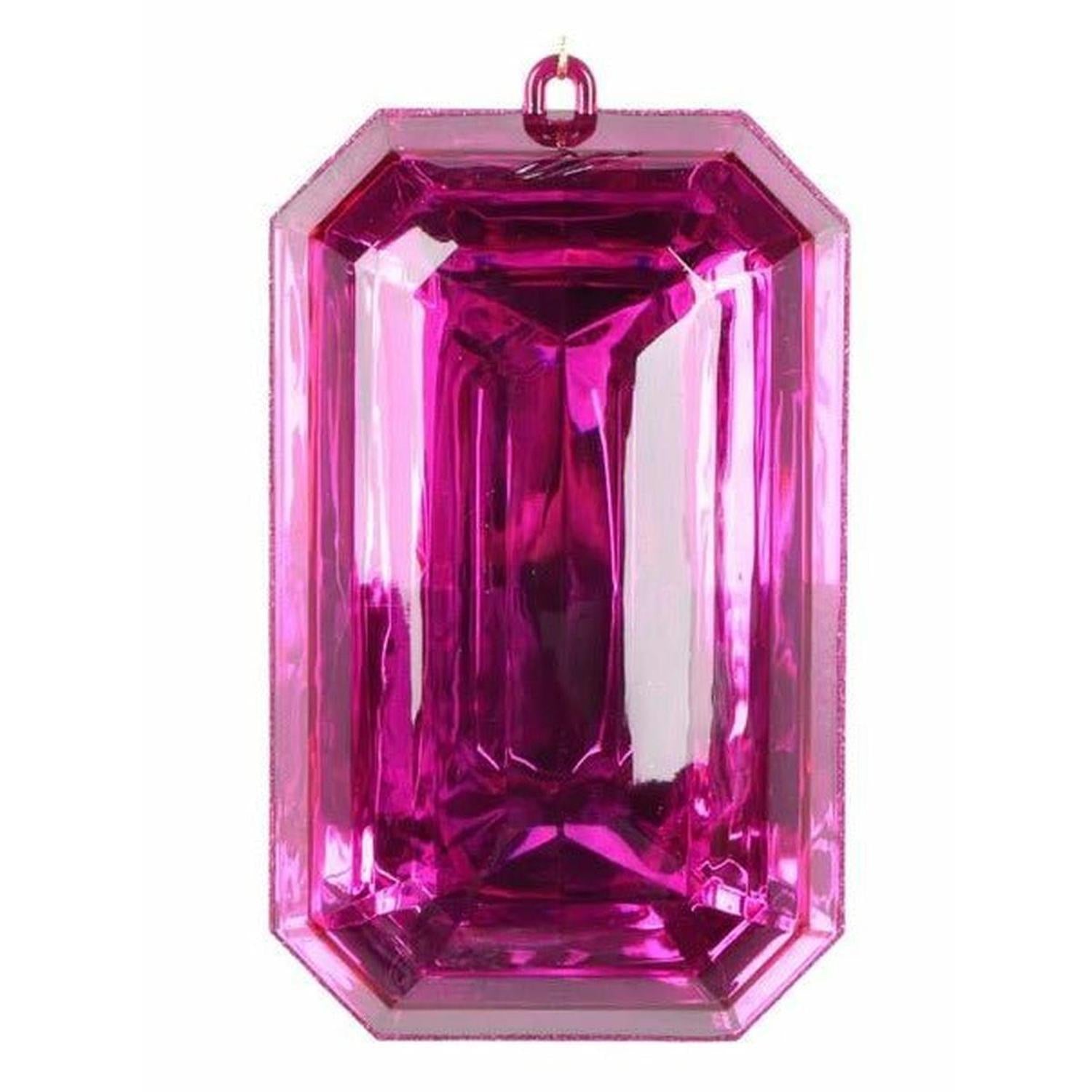 Shop For 8" Acrylic Rectangle Jewel Ornament: Fuchsia at Michelle's aDOORable Creations