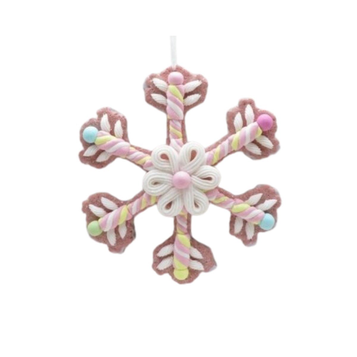 Shop For 8" Claydough Candy Snowflake Ornament at Michelle's aDOORable Creations
