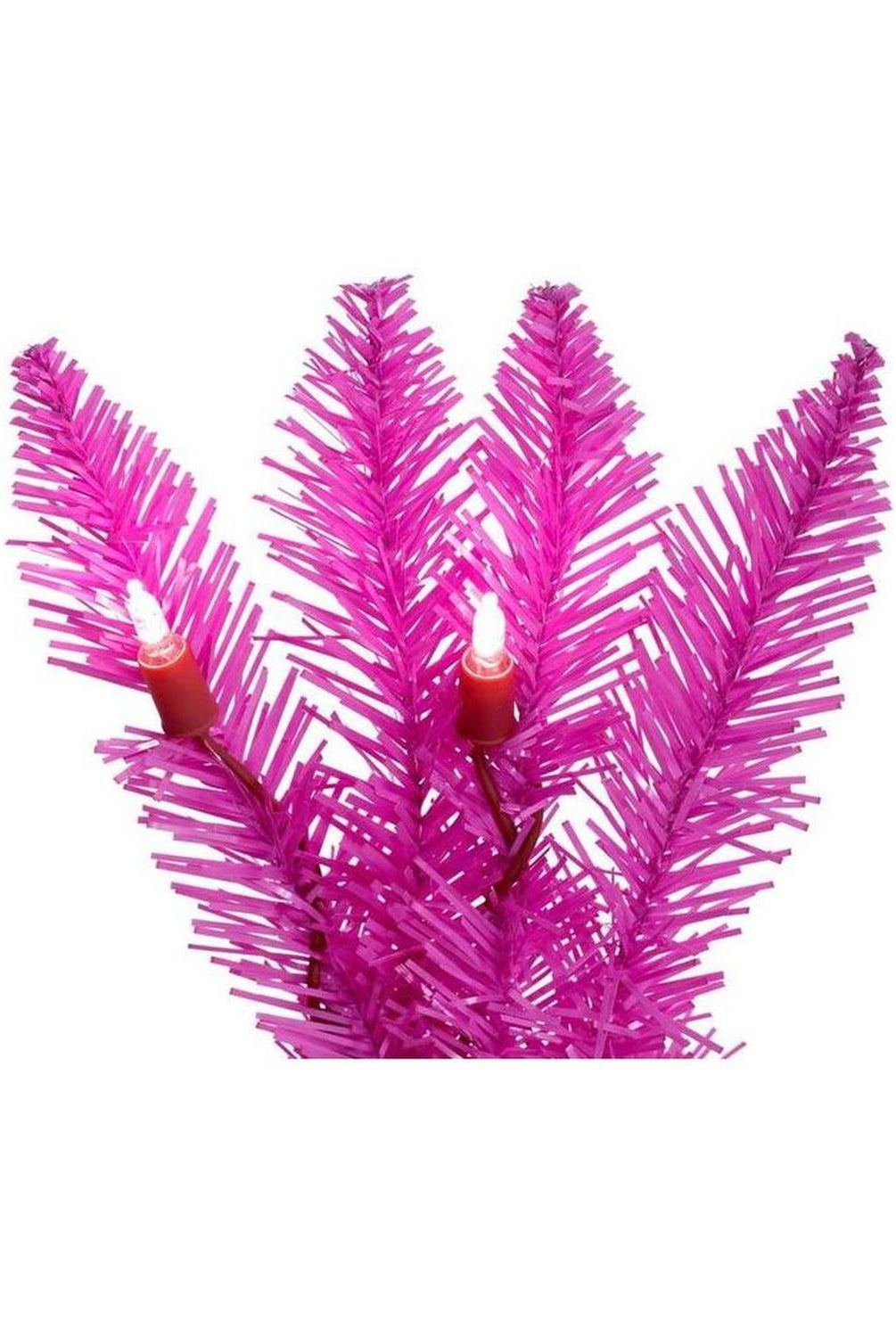 9' Hot Pink Artificial Pre-Lit Garland