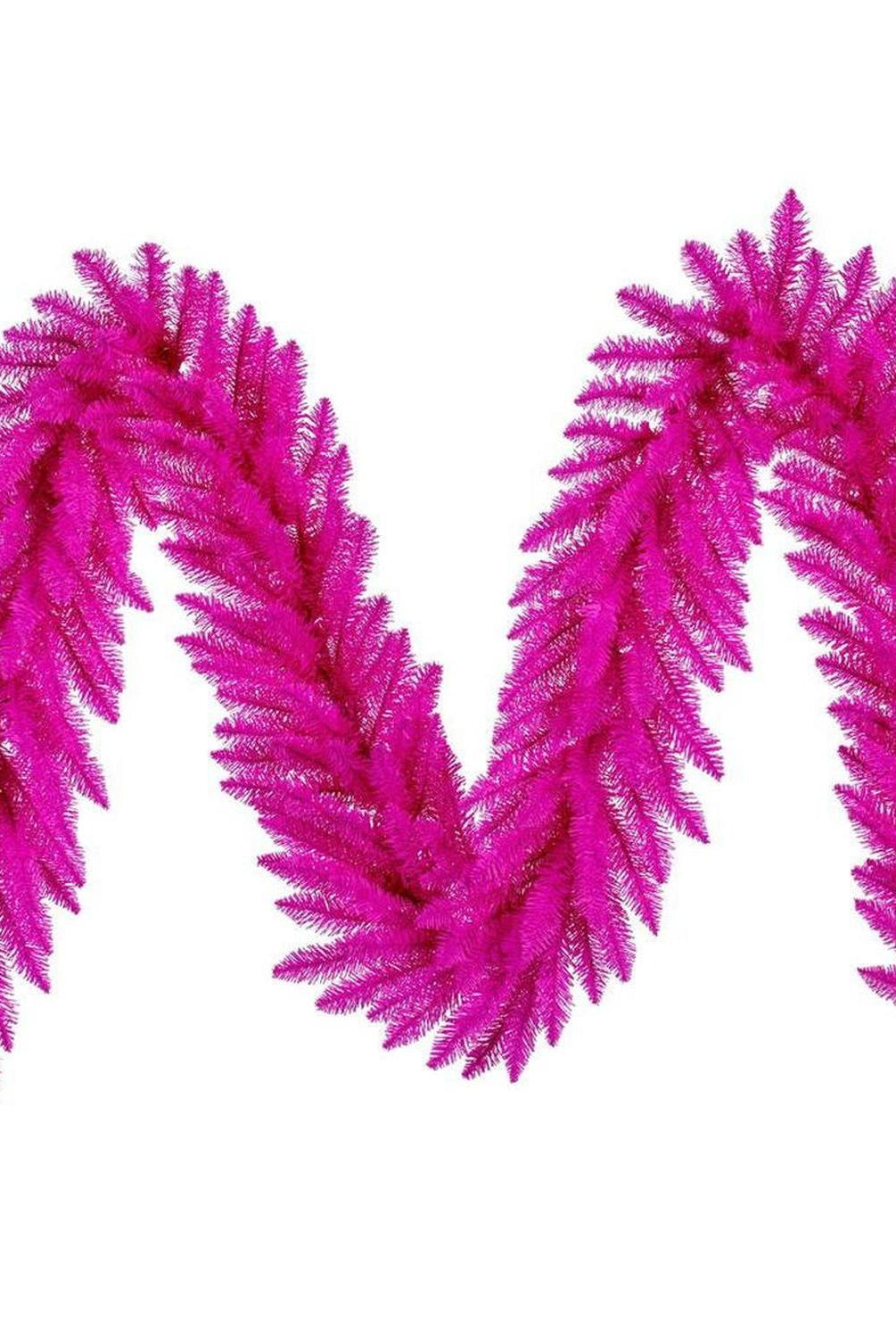 9' Hot Pink Artificial Unlit Garland