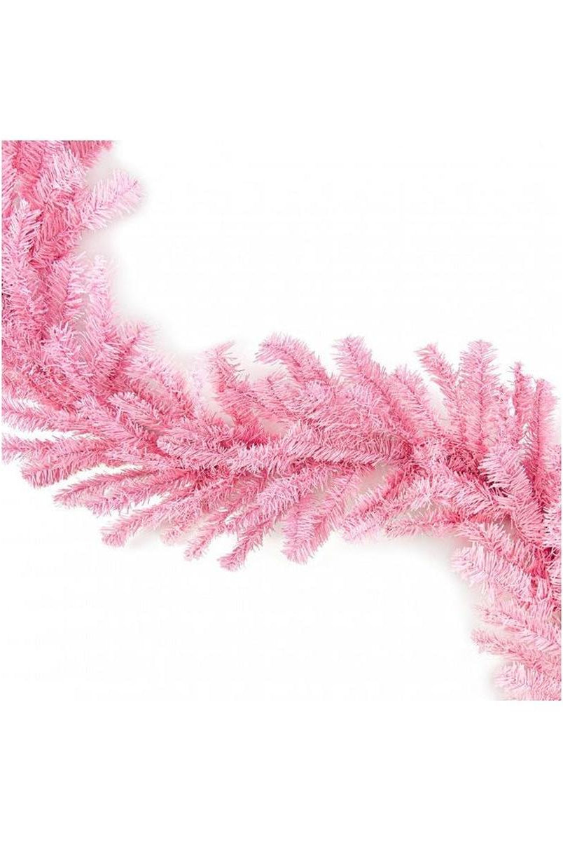 Shop For 9' King's Pine Garland: Pink Unlit at Michelle's aDOORable Creations