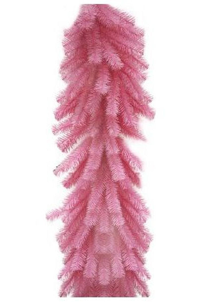 Shop For 9' King's Pine Garland: Pink Unlit at Michelle's aDOORable Creations