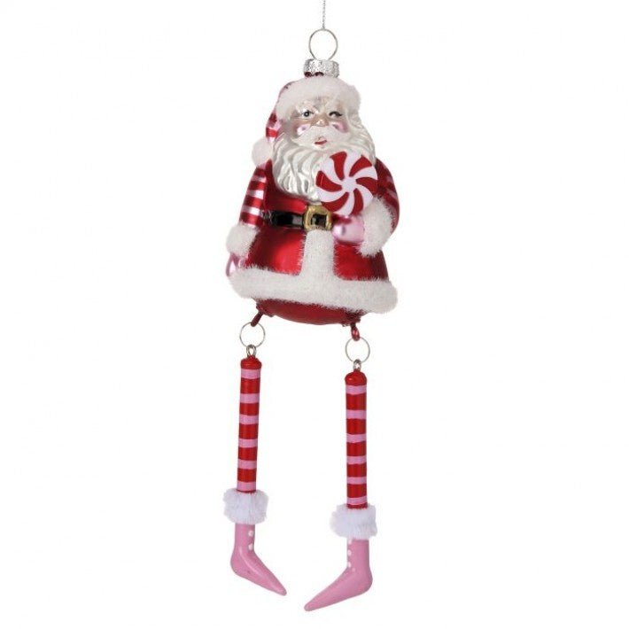 Shop For 9" Santa With Dangling Legs Ornament at Michelle's aDOORable Creations