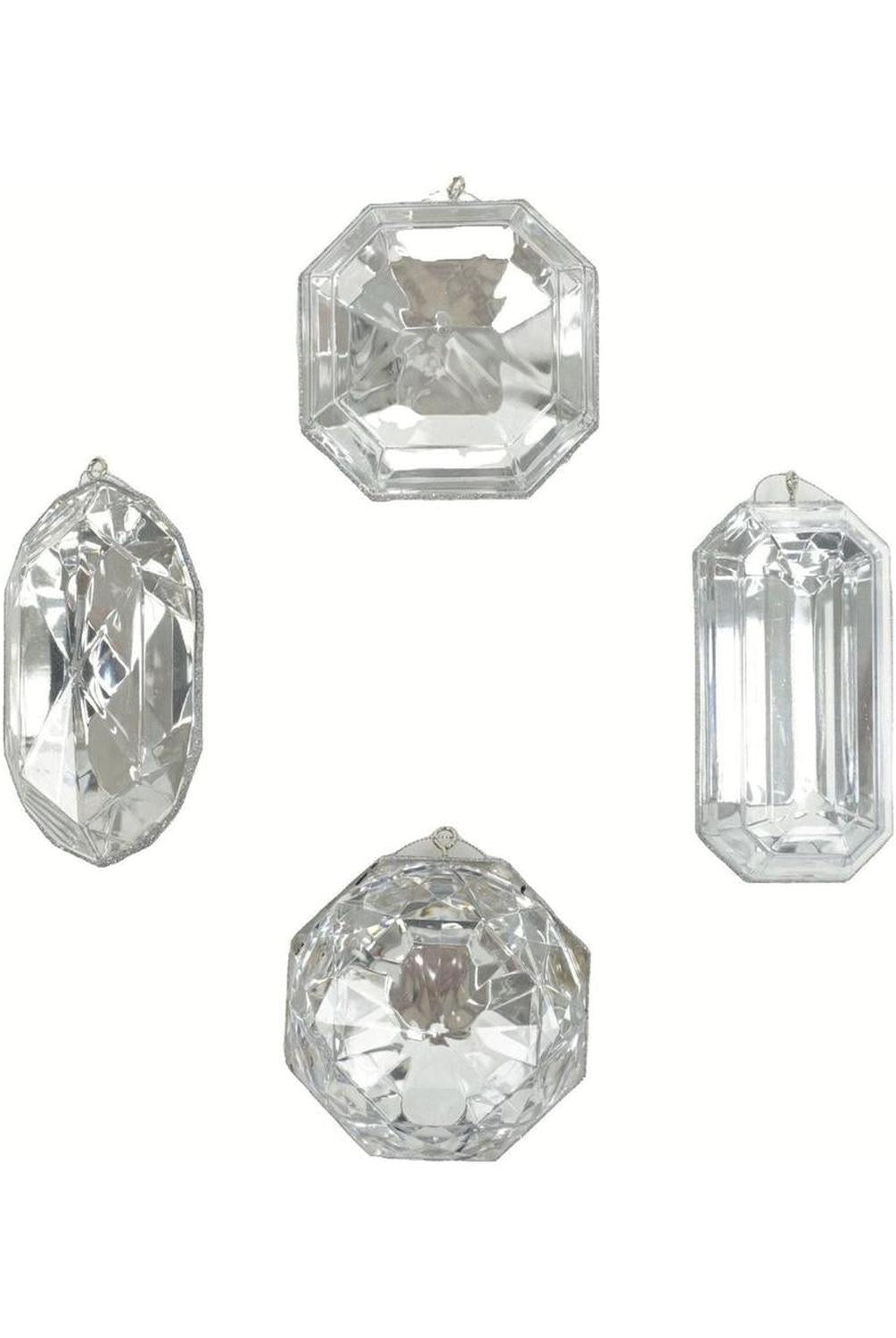 Shop For Acrylic Jewel Assortment Ornament: Crystal (Set 4) at Michelle's aDOORable Creations