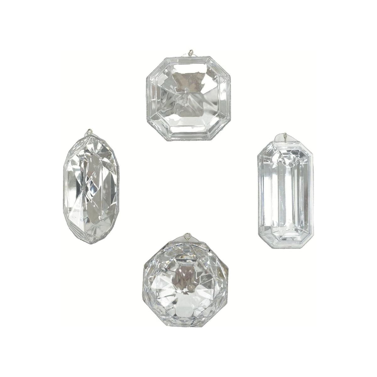 Shop For Acrylic Jewel Assortment Ornament: Crystal (Set 4) at Michelle's aDOORable Creations